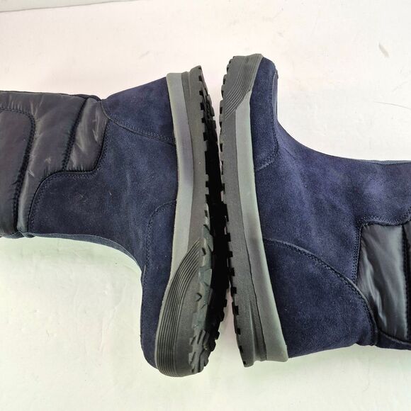 NWOT Lands' End Navy Blue Suede Insulated Commuter Winter Snow Boots 7.5 Women's - Picture 9 of 10